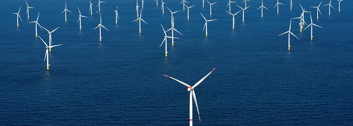 Offshore wind farm aerial